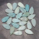 Natural Stone Faceted Water Drop Shape Necklace Pendant Bead Set