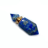 Amethyst Tiger Eye Stone Perfume Bottle Pendant Necklace