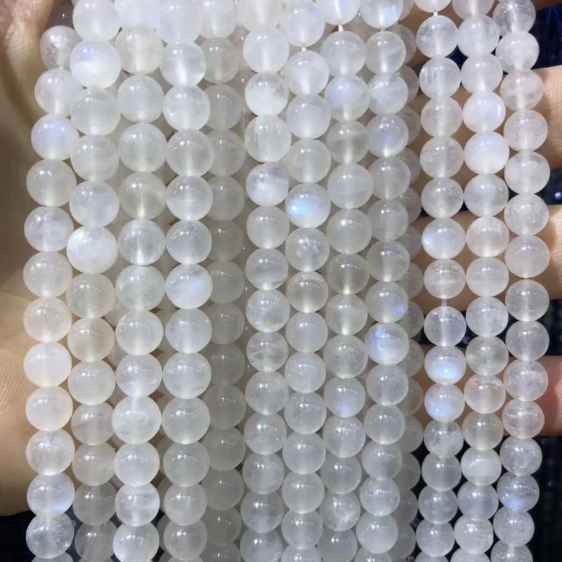 Moonstone Natural Stone Beads 4-8mm Round - DIY Necklace Bracelet Making