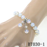 Olive Jade Opal Powder Tourmaline Stone Bracelet Wedding Gift