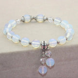 Olive Jade Opal Powder Tourmaline Stone Bracelet Wedding Gift