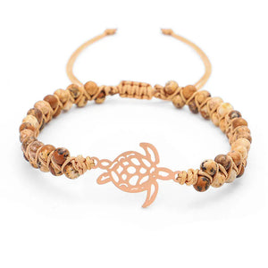 Tortoise Charm Bracelet Women's Natural Stone Jewelry