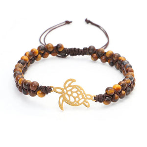 Tortoise Charm Bracelet Women's Natural Stone Jewelry