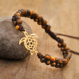 Tortoise Charm Bracelet Women's Natural Stone Jewelry
