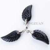 Natural Stone Angel Charms Pendants Agates Beads 6Pcs/lot TN3528