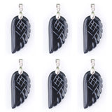 Natural Stone Angel Charms Pendants Agates Beads 6Pcs/lot TN3528