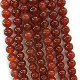Natural Red Agate Gemstone Beads 6/8/10MM Round for DIY Jewelry Making