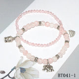 Stone Cracked Crystal 2 Circle Bracelet Woman Gift