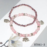 Stone Cracked Crystal 2 Circle Bracelet Woman Gift