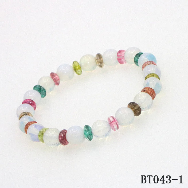 Tourmalines Bead Stone Bracelet for Women Girls