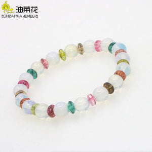 Tourmalines Bead Stone Bracelet for Women Girls