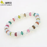 Tourmalines Bead Stone Bracelet for Women Girls