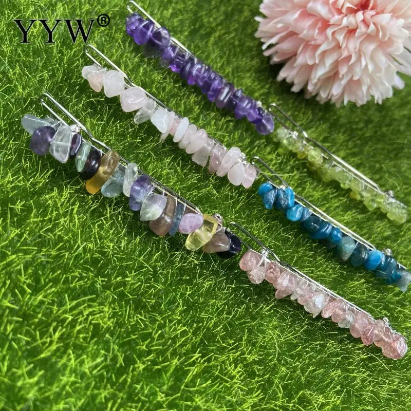 Natural Stone Hair Clips for Women Crystal Clip Hair Accessories