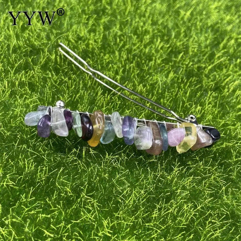 Natural Stone Hair Clips for Women Crystal Clip Hair Accessories