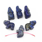 Lazulite Lapis Lazuli Elephant Pendants for Women Necklace 6PCS