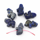 Lazulite Lapis Lazuli Elephant Pendants for Women Necklace 6PCS