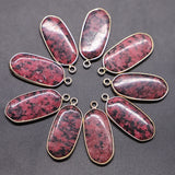 Natural Stone Pendants Agates Crystal Oval Phnom Penh Shape Rose Quartz Charms