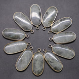 Natural Stone Pendants Agates Crystal Oval Phnom Penh Shape Rose Quartz Charms