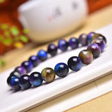 Natural Stone Tiger Eye Bracelet Beads Multicolor Tiger Eyes For Men Women Gift