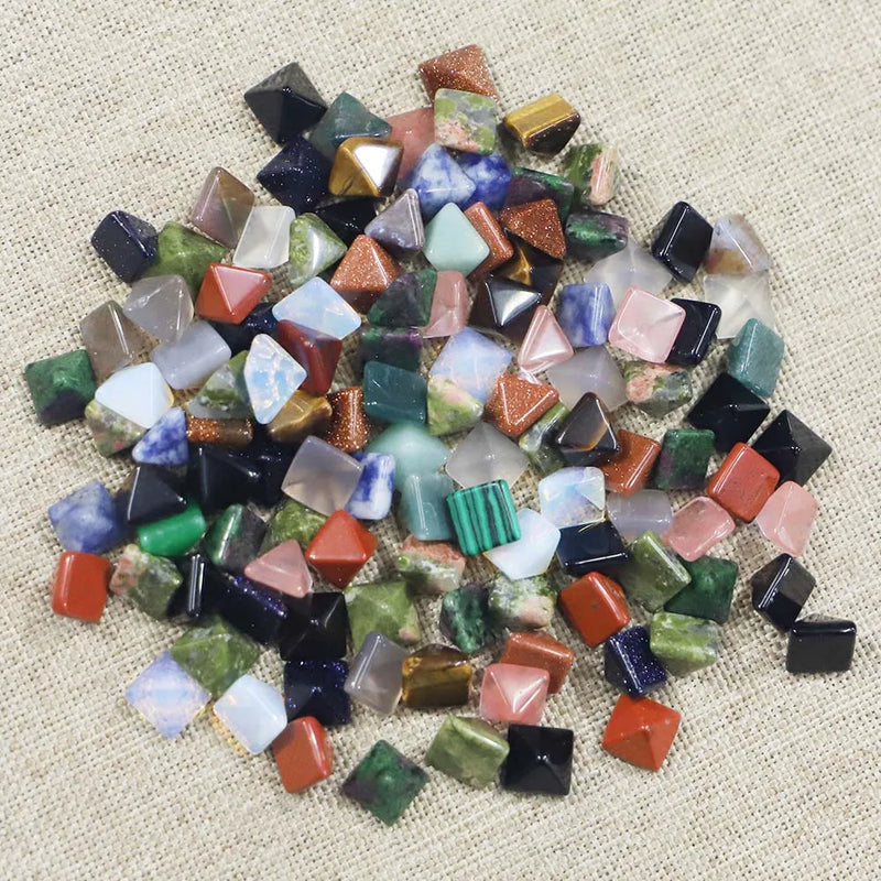 Aventurine Chakra Sandstone Pyramid Home Statue Collection 50Pcs