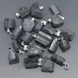 Tourmaline Pendants Charms for Necklace Jewelry Making Bulk 20pcs