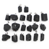 Tourmaline Pendants Charms for Necklace Jewelry Making Bulk 20pcs