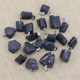 Tourmaline Pendants Charms for Necklace Jewelry Making Bulk 20pcs