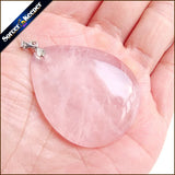 Rose Quartz Crystal Beads Charm Pendant for DIY Jewelry Making