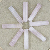 Rose Quartz Necklace Pendants Reiki Charms DIY Jewelry Making 6Pcs