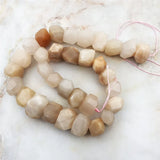 Natural Sunstone Beads High Irregular Champagne Stone Faceted Loose Beads