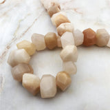 Natural Sunstone Beads High Irregular Champagne Stone Faceted Loose Beads