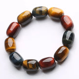 Tiger Eye Bracelet Big Beads Red Stone Men's Jewelry