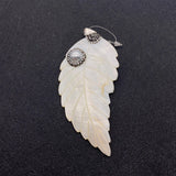Shell Pendant Set with Pearl Rhinestones DIY Earrings Necklace 41x85mm