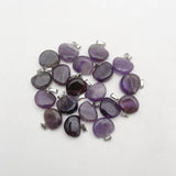 24pcs Amethyst Stone Pendant Charms for Jewelry Making