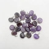 24pcs Amethyst Stone Pendant Charms for Jewelry Making