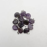 24pcs Amethyst Stone Pendant Charms for Jewelry Making