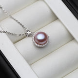 Freshwater Pearl Pendant Necklace 925 Sterling Silver Jewelry