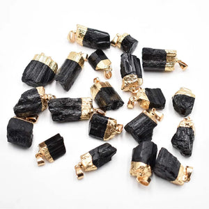 Irregular Tourmaline Stone Healing Reiki Raw Energy Chakra Pendants 20pcs/lot