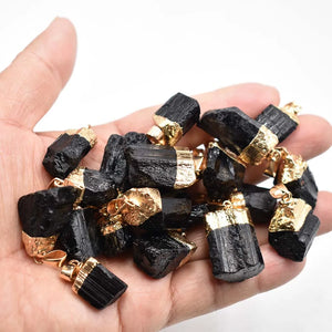 Irregular Tourmaline Stone Healing Reiki Raw Energy Chakra Pendants 20pcs/lot