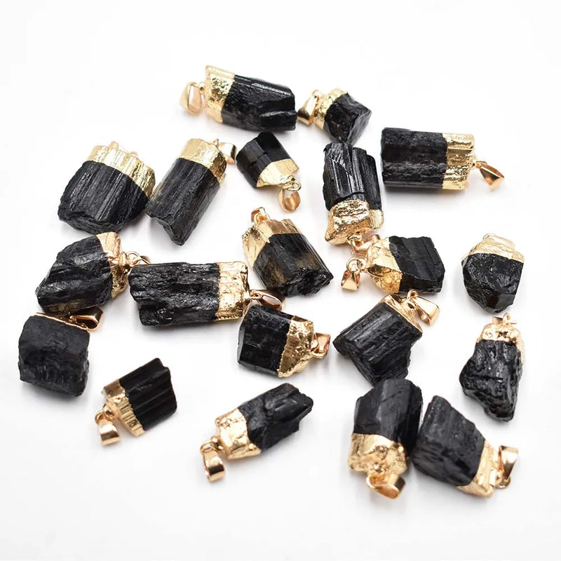 Irregular Tourmaline Stone Healing Reiki Raw Energy Chakra Pendants 20pcs/lot