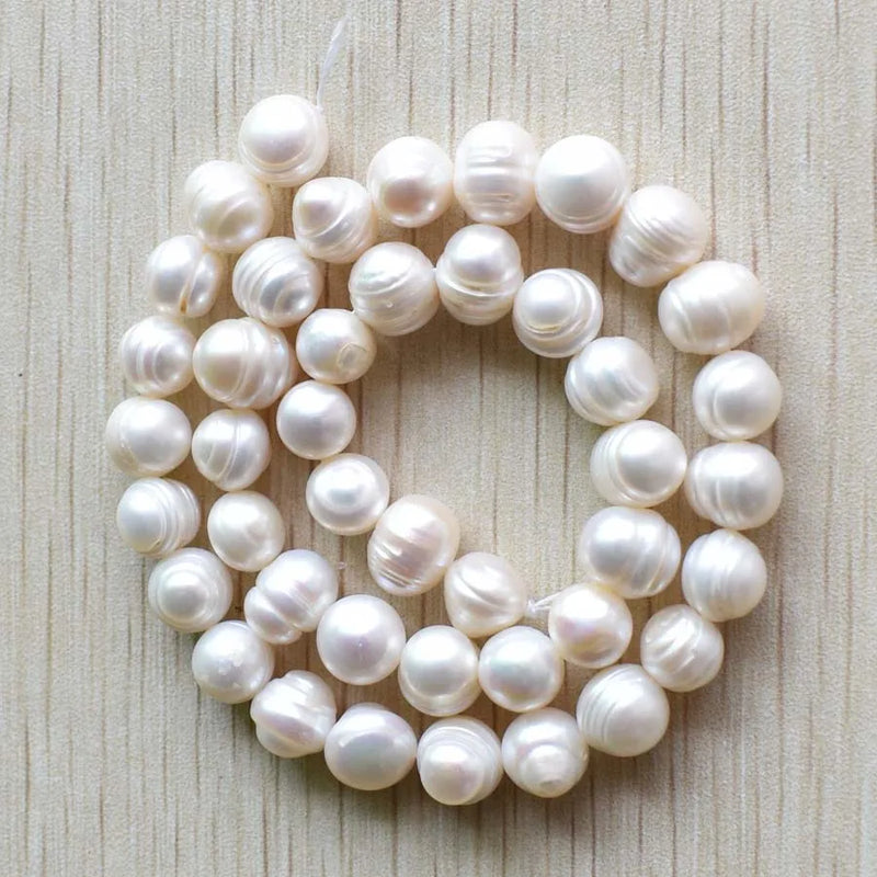 Freshwater Pearl Irregular Round Loose Beads 9-10mm 42pcs/lot