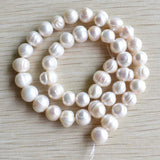 Freshwater Pearl Irregular Round Loose Beads 9-10mm 42pcs/lot