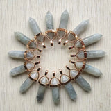 Labradorite Stone Alloy Pendulum Pendants for Jewelry Making