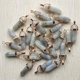 Labradorite Stone Alloy Pendulum Pendants for Jewelry Making