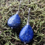 Lapis Lazuli Beads Earrings Pendant Set Dragon Healing Women Pendants Jewelry