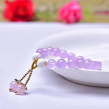 8mm Lavender Amethyst Round Beads Bracelet