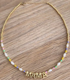 Natural Pearl Necklace with Letter Pendant
