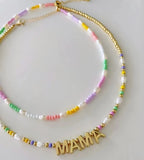 Natural Pearl Necklace with Letter Pendant