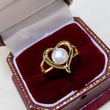 Natural Pearl Bread Ring Steamed Bun Beads Jewelry Small Red Book Ring