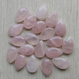 Rose Quartz Water Drop Pendants DIY Jewelry 20pcs